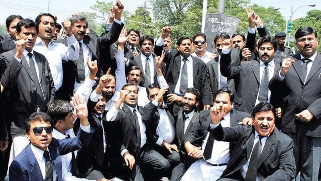Lawyers protest
