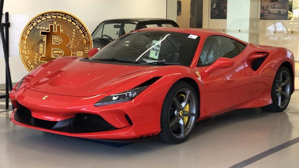 you can now buy a Ferrari with Cryptocurrency