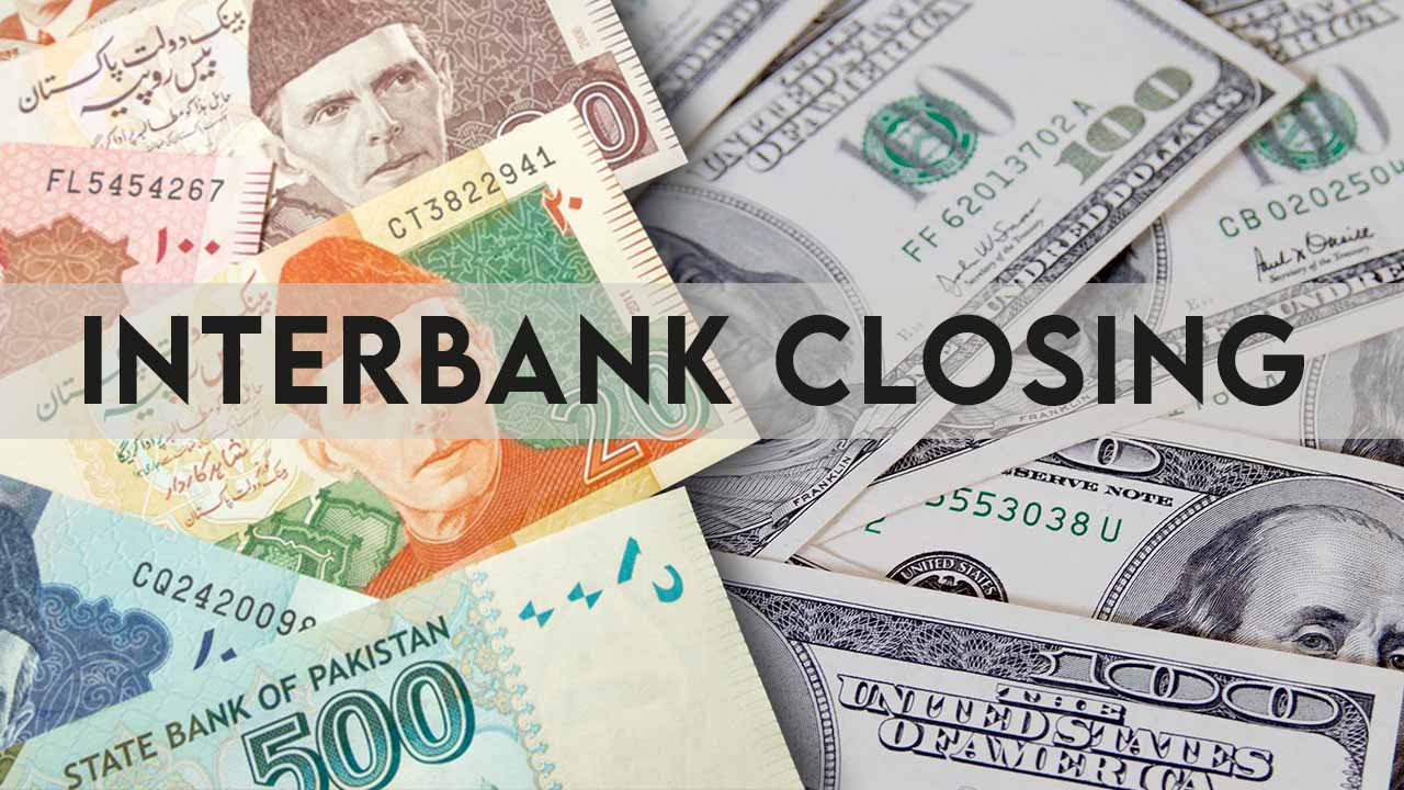 usd to pkr interbank closing