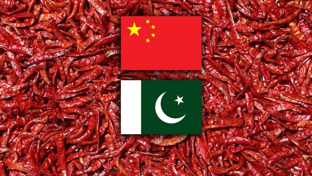 Pakistan to China first chillies export