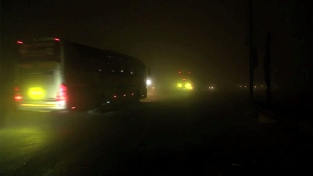 m2 motorway status fog