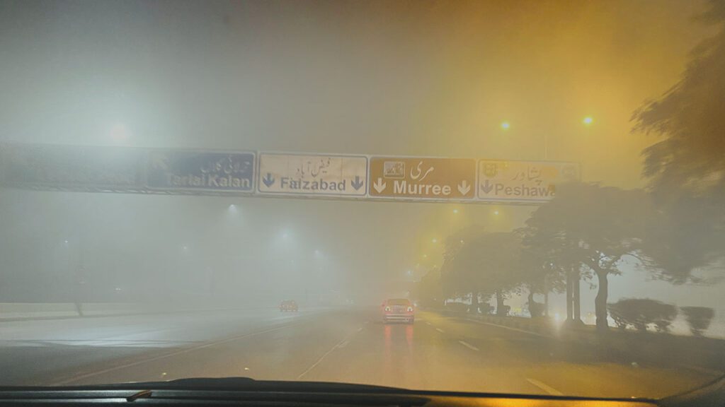 Fog in Islamabad today latest update