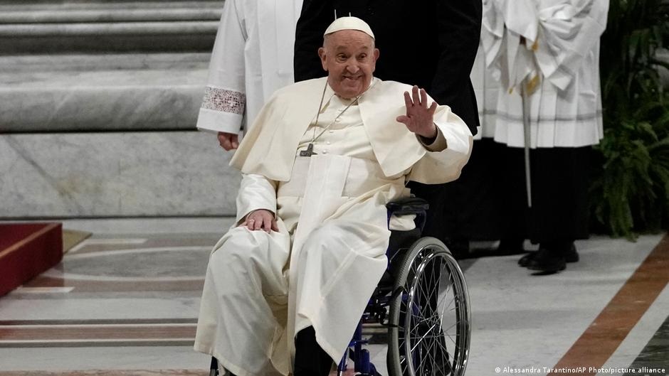 The pope has battled health issues in recent months, but remains in good spirits