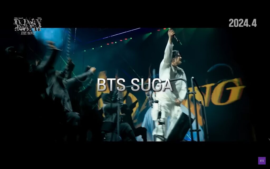 BTS's Suga shared the trailer for his concert film titled 