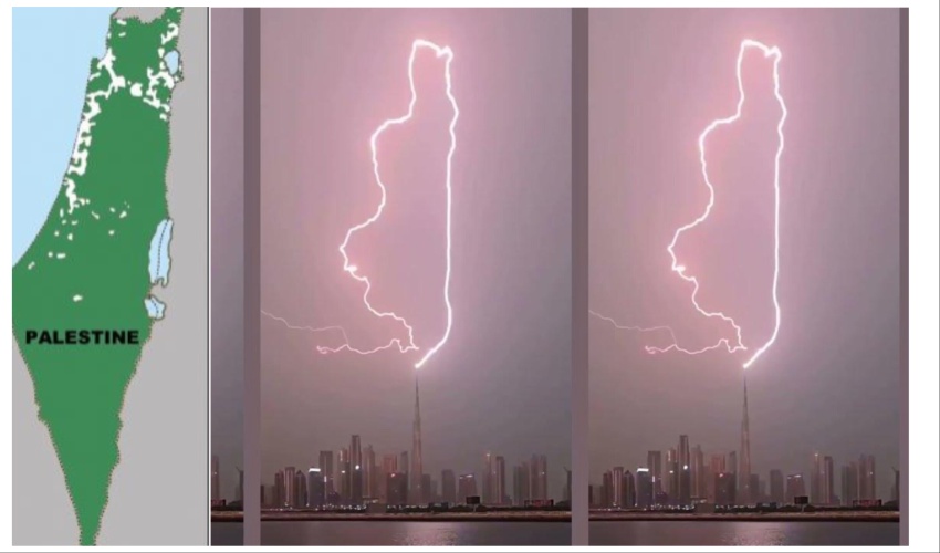 lightning Burj Khalifa
