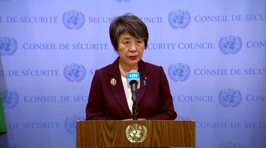 panese Foreign Minister Yoko Kamikawa condemned the supplying of weapons from North Korea to Russia on Monday.