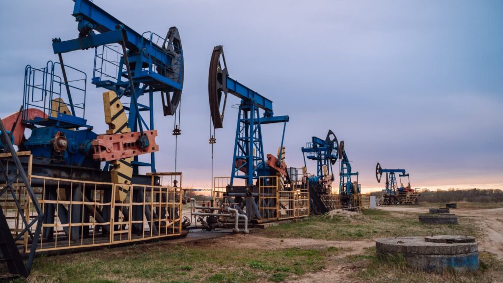 crude oil drops