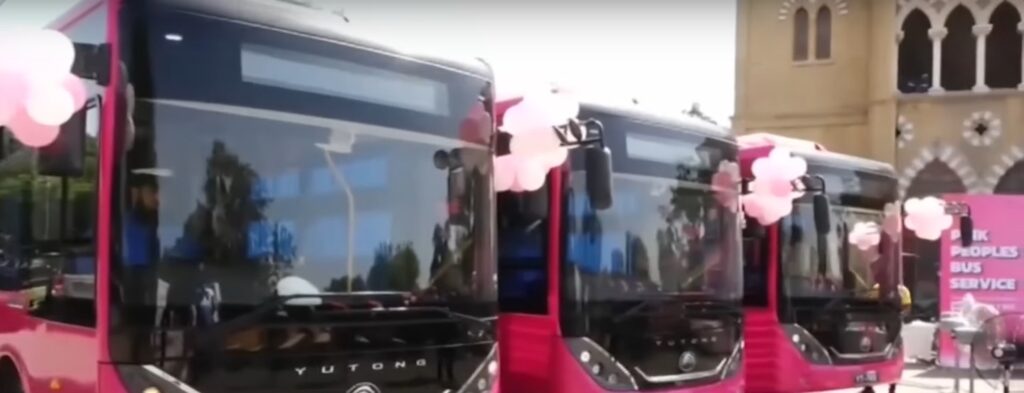 The Sindh government launched two new routes for women passengers on the Pink Bus service in Karachi on Monday.