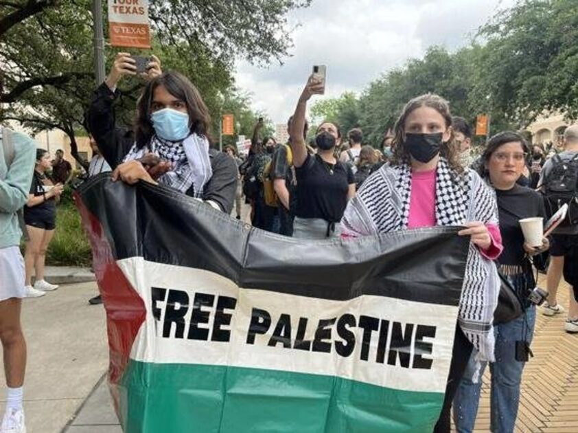 Clashes between police and Gaza war protesters escalate in New York, sparking concerns over forceful protest suppression. | Photo courtesy: CultureMap Austin