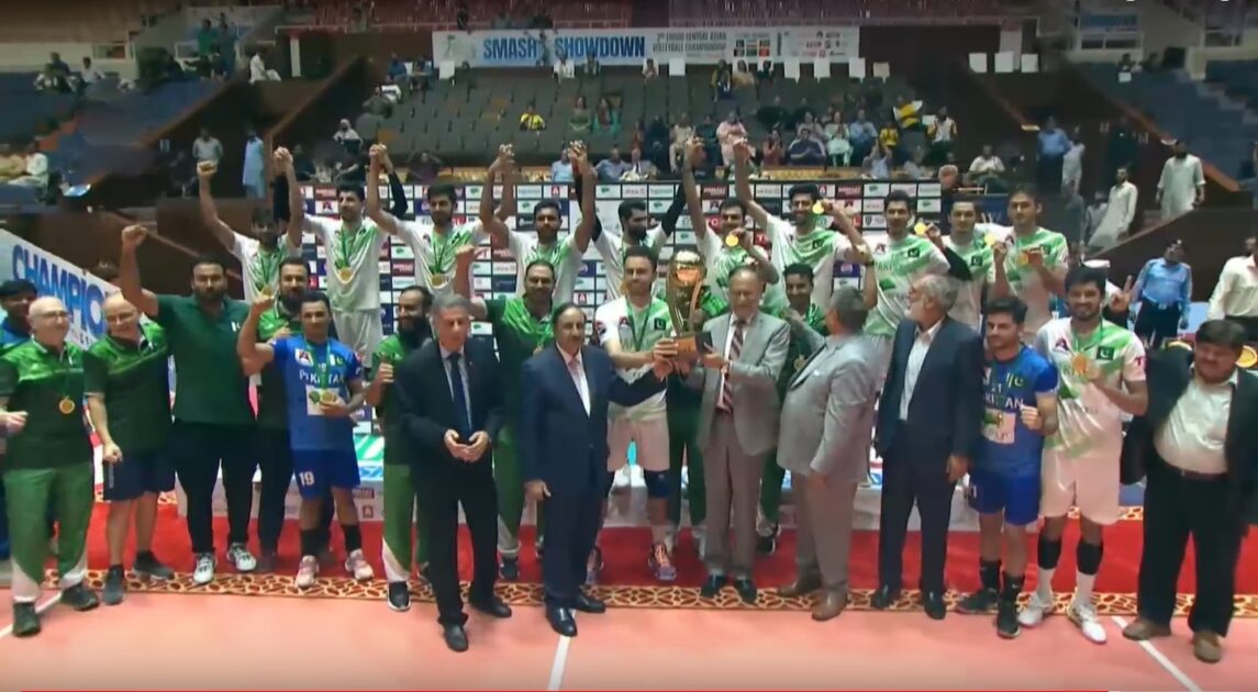 Pakistan men's volleyball team reigned supreme as champions in the Central Asian Volleyball Association (CAVA) Nation's Volleyball League on Friday as they defeated Turkmenistan in the final match held at the Liaquat Gymnasium.