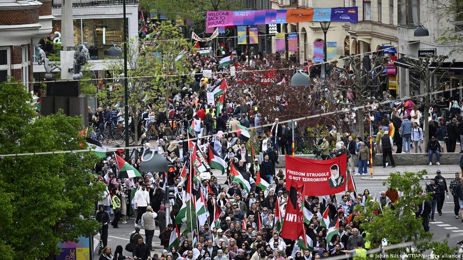 Demonstrators turned out in large numbers to object to Israel's inclusion in this year's Eurovision Song Contest