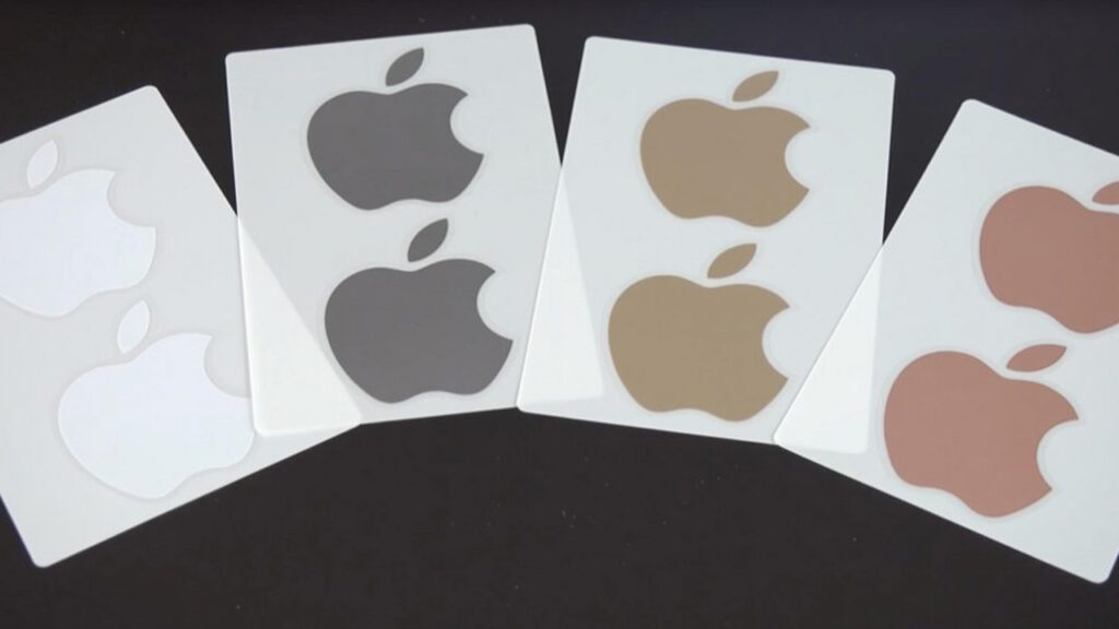 Apple logo stickers