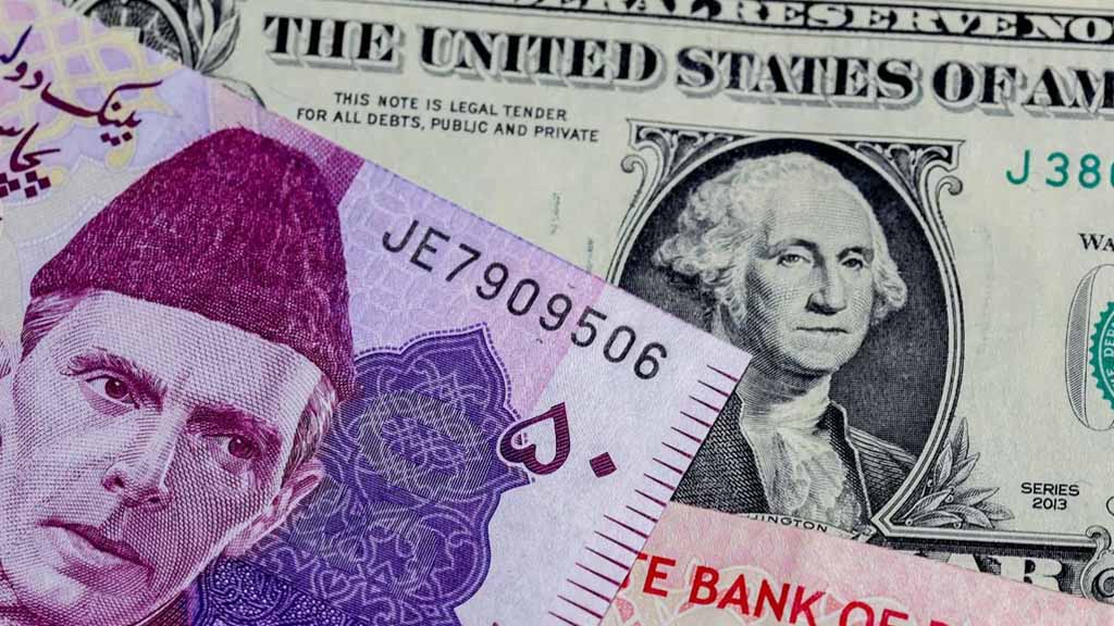 US dollar to Pakistani rupee