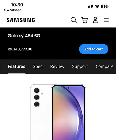 Samsung Galaxy A54 price in Pakistan