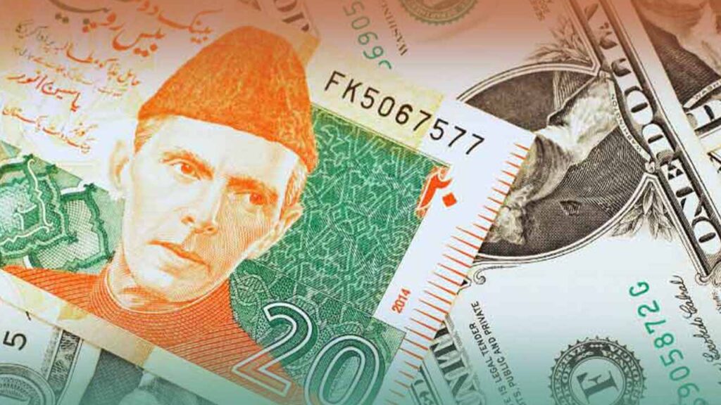 US dollar in Pakistani rupees