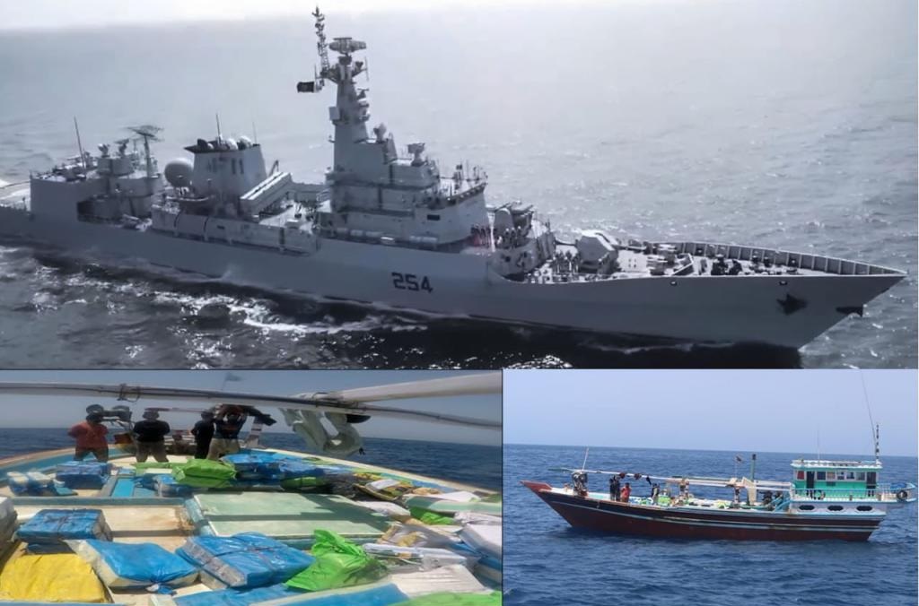 Pakistan navy intercepted drug smuggling ship in Arabia Sea