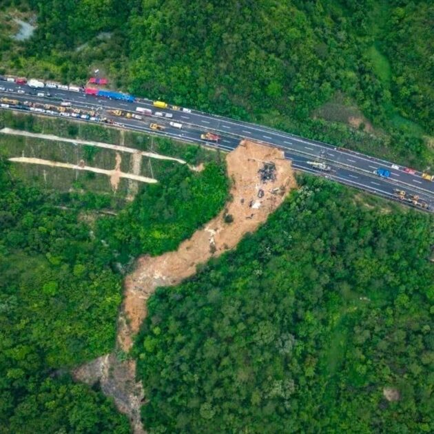 China road collapse: At least 24 people were killed and 30 injured when a section of a road collapse in the Guangdong province of China on Wednesday.