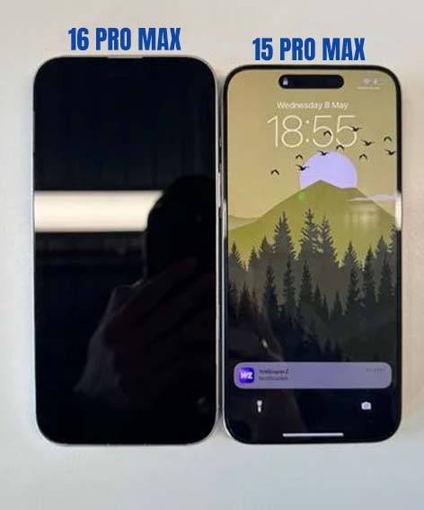 iPhone 16 pro max vs iPhone 15 pro max screen 