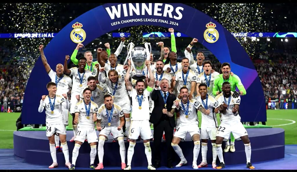 Goals from Dani Carvajal and Vinicius Jr sealed the 2-0 victory for Real Madrid against Borussia Dortmund in the Champions League final at Wembley.
