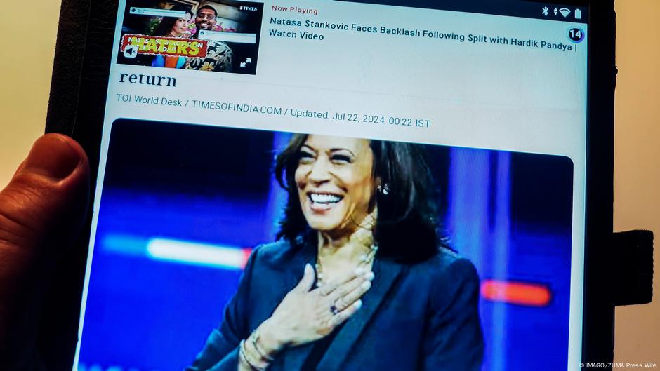 US Vice President Kamala Harris is the center of attention — and disinformation — now that Joe Biden has left the race.