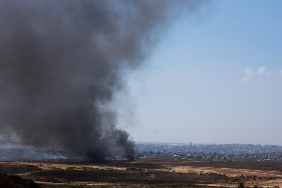 Israeli forces bombarded several areas of the southern Gaza Strip on Tuesday and thousands of Palestinians fled their homes in what could be part of a final push of Israel's intensive military operations in nine months of war.