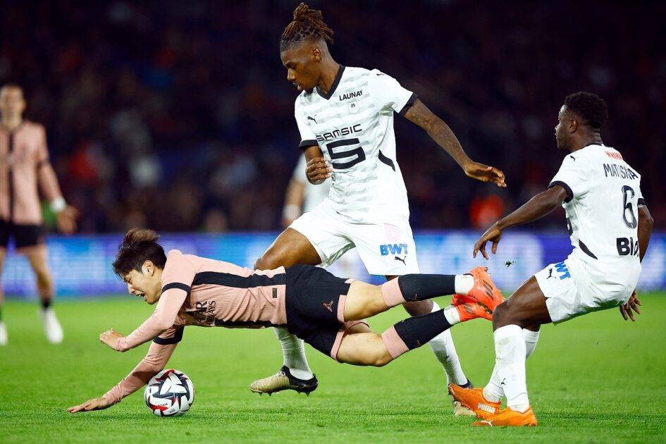 Paris St Germain's unbeaten start to their Ligue 1 season continued on Friday with a comfortable 3-1 win over Rennes at the Parc des Princes that saw Bradley Barcola score twice to keep them top of the standings.