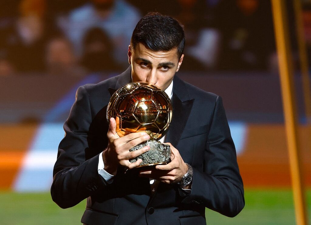 Manchester City midfielder Rodri was awarded the Ballon d’Or, recognising his exceptional contributions to football over the past year.