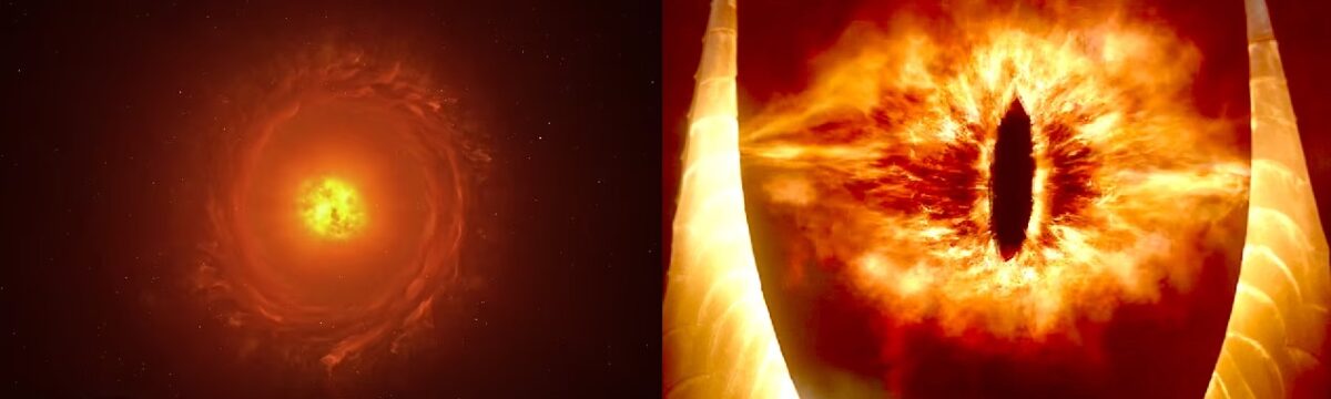 Scientists recently captured an image of a distant, dying star, bearing an uncanny resemblance to Eye of Sauron from JRR Tolkien’s works.