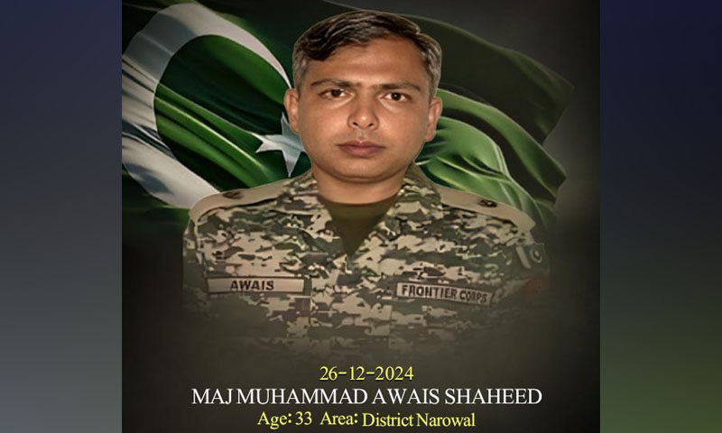 ISPR major martyred