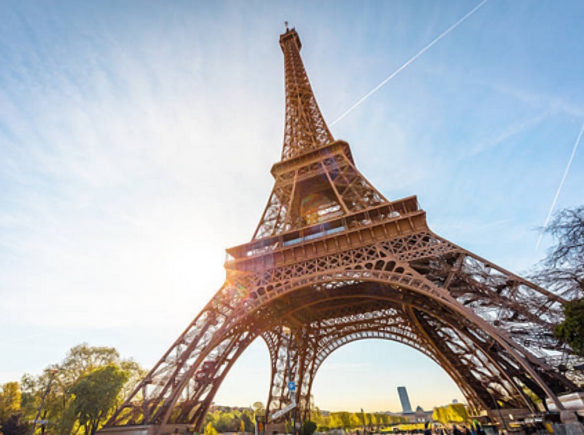 Tourists were evacuated from the Eiffel Tower following a fire alarm being triggered on Tuesday.