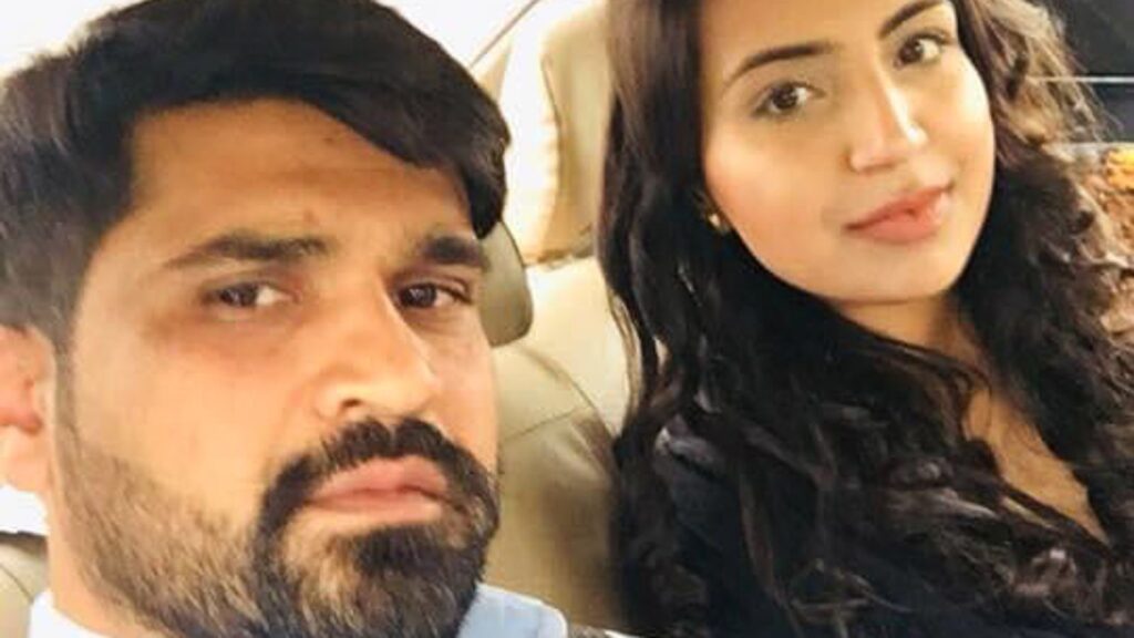 Irfan Sharif pictured with wife, Beinash Batool.