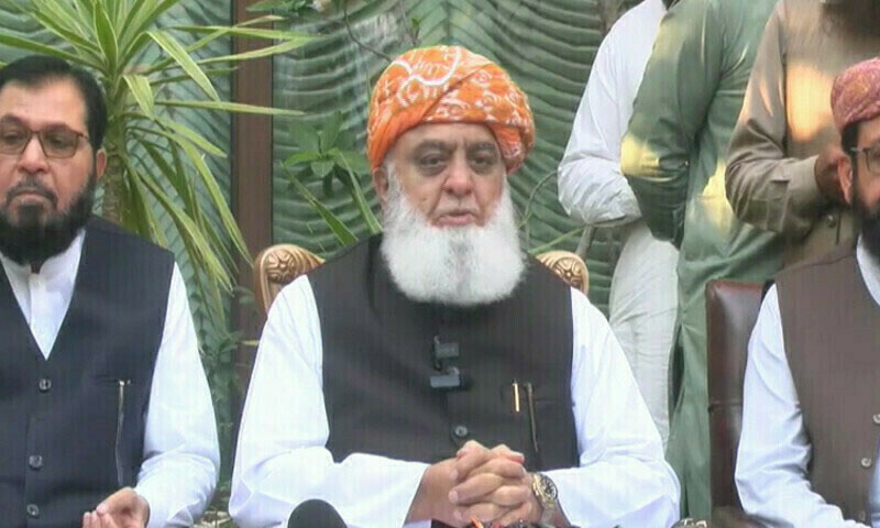 Maulana Fazl taking to media