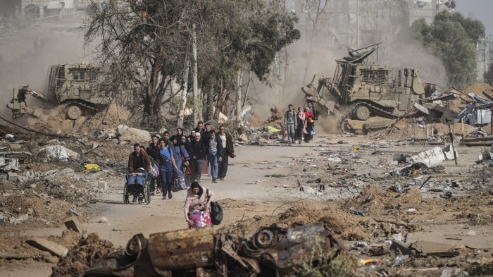 At least eight Palestinians were martyred by an Israeli airstrike on a school in the Jabaliya area of the Gaza enclave on Saturday.   