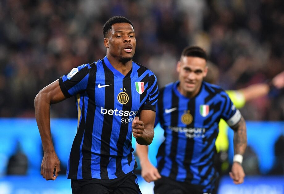 A second-half double from Denzel Dumfries earned Inter Milan a 2-0 win over Atalanta in Riyadh to reach the Italian Super Cup final.