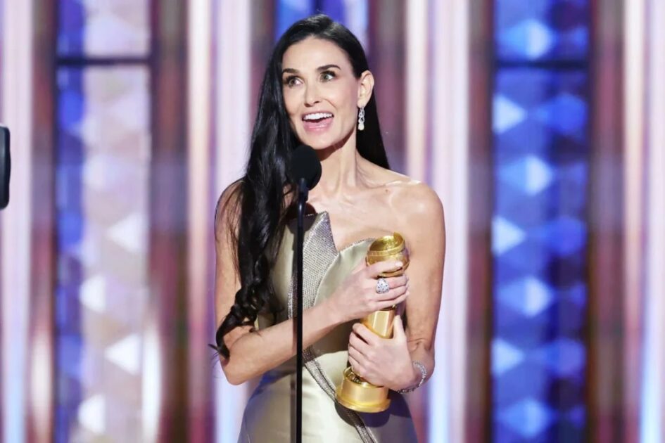 Demi Moore received her first major acting award at the 2025 Golden Globes Awards, following 45 years in the entertainment industry.