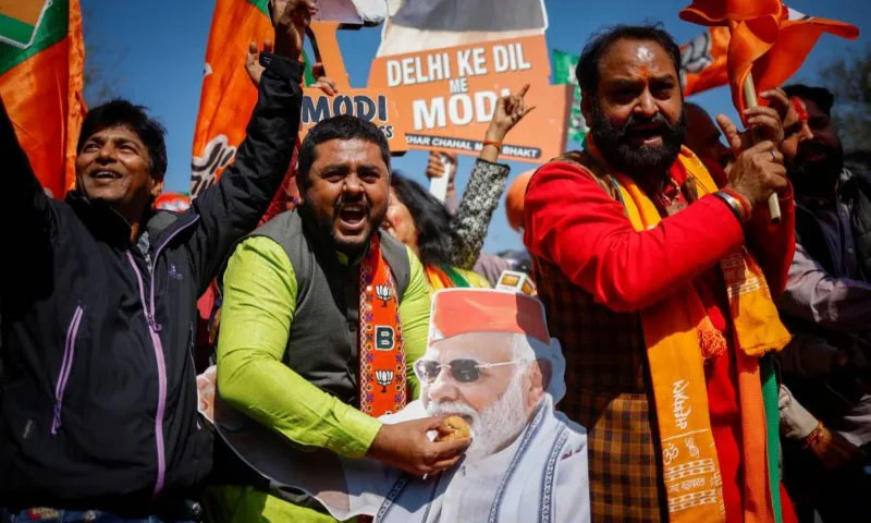 Modi’s BJP celebrates landslide New Delhi win