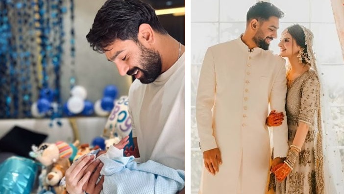 Fast bowler Haris Rauf and his wife, Muzna Masood Malik, joyfully welcomed their first child, a precious baby boy.