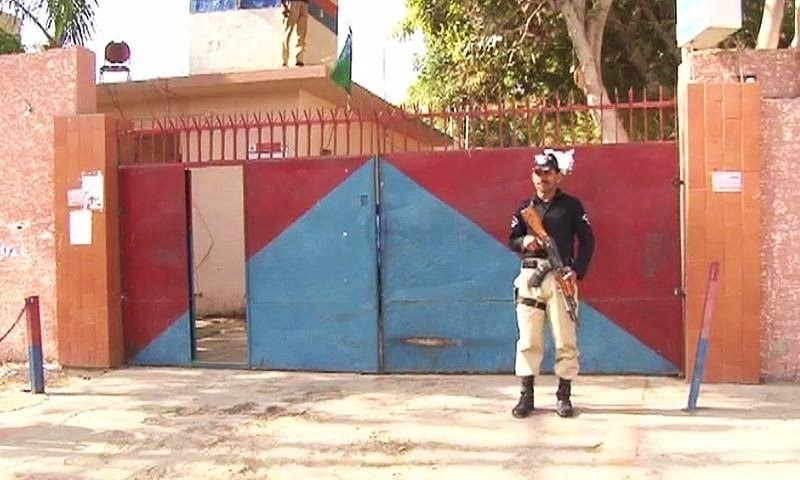 Terrorists opened fire on the Machni Gate police station in the outskirts of Peshawar during the early hours of Saturday.