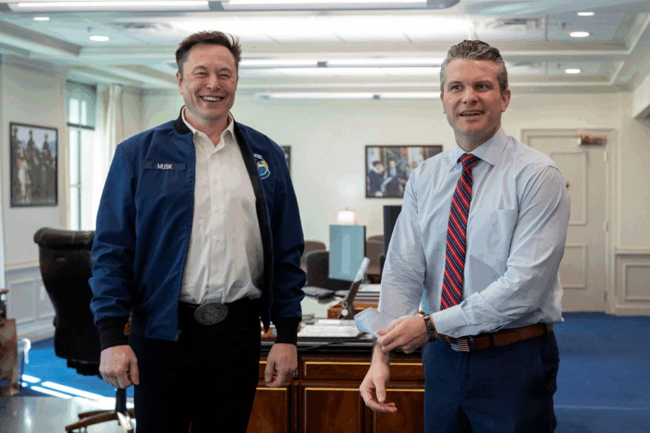 US Defense Secretary Pete Hegseth met Elon Musk at the Pentagon, the second known time the billionaire visited the department's headquarters.