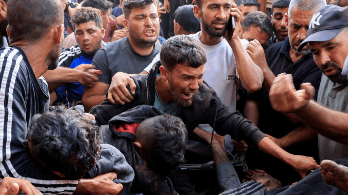 Gaza's civil defence agency said Israeli forces killed more than 50 Palestinians near an aid centre in the territory's south.