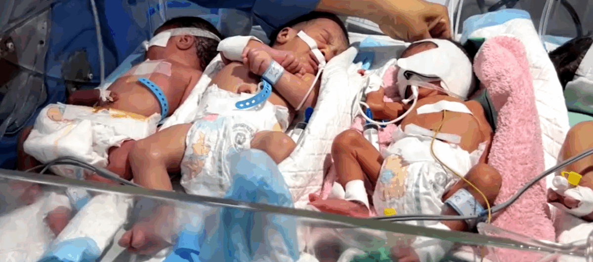 Doctors at Gaza City’s Al-Helou hospital said that they are struggling to care for newborn and premature babies, who are crammed into single incubators, due to crippling fuel shortages