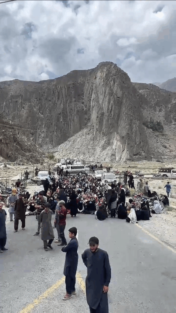 Hundreds of residents from the Nagar district in Gilgit-Baltistan took to the streets on Thursday to demand the release of 14 local leaders.