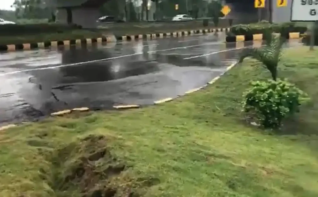 portion of F-8 interchange sinks