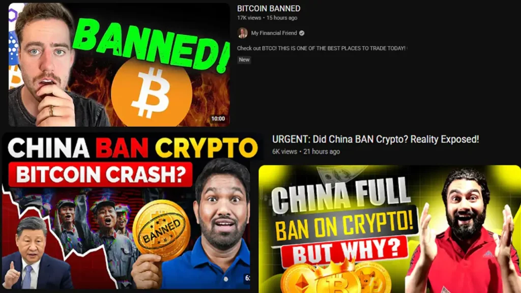 China bans crypto YouTube results