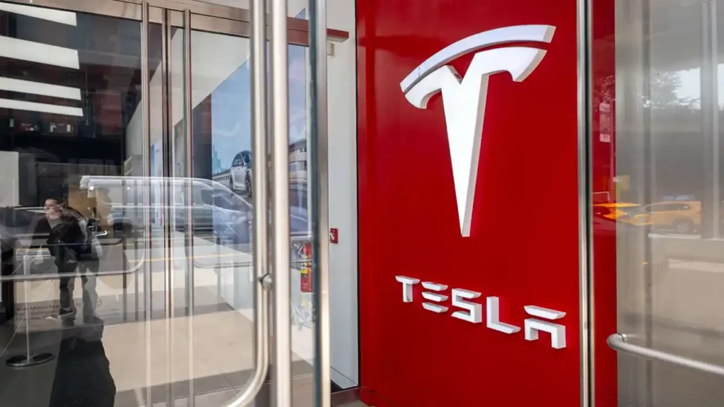Tesla share price