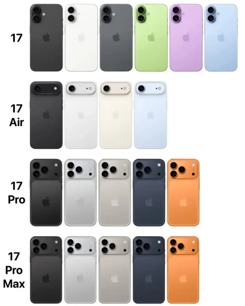 iPhone 17 series all lineup
