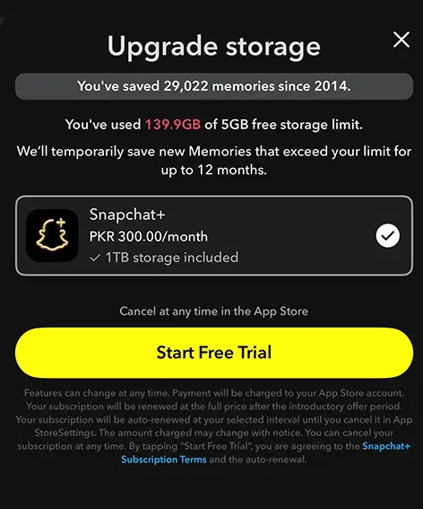 Snapchat wants you to pay for Memories