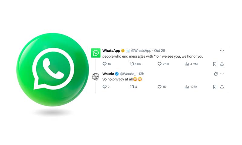WhatsApp we see you tweet