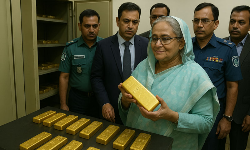 Bangladeshi authorities seize 10kg gold from Sheikh Hasina’s bank lockers