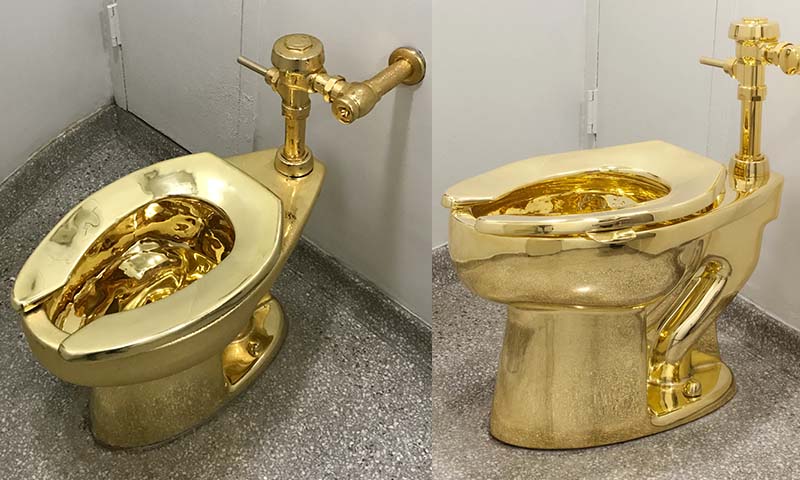 Gold toilet auction